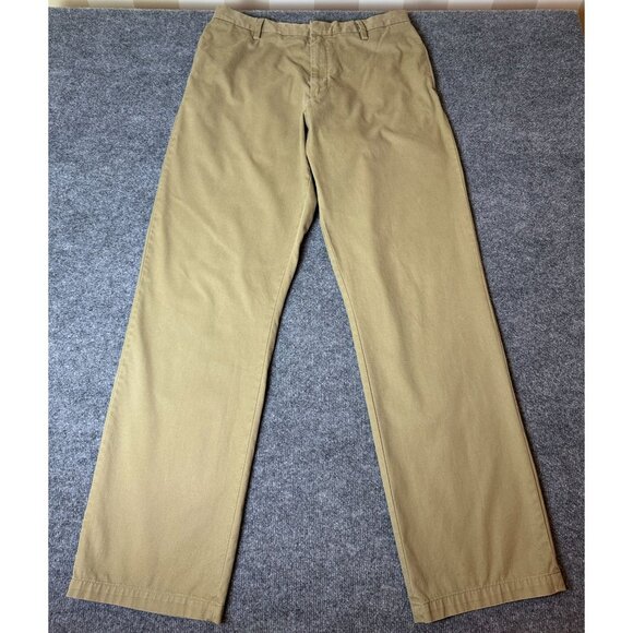 Banana Republic Pants Mens 36x35* Tan Gavin Chino Flat Front 100% Cotton Trouser - Picture 1 of 10